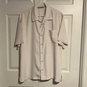 Tommy Bahama Cream Short-Sleeve Button-Down Shirt